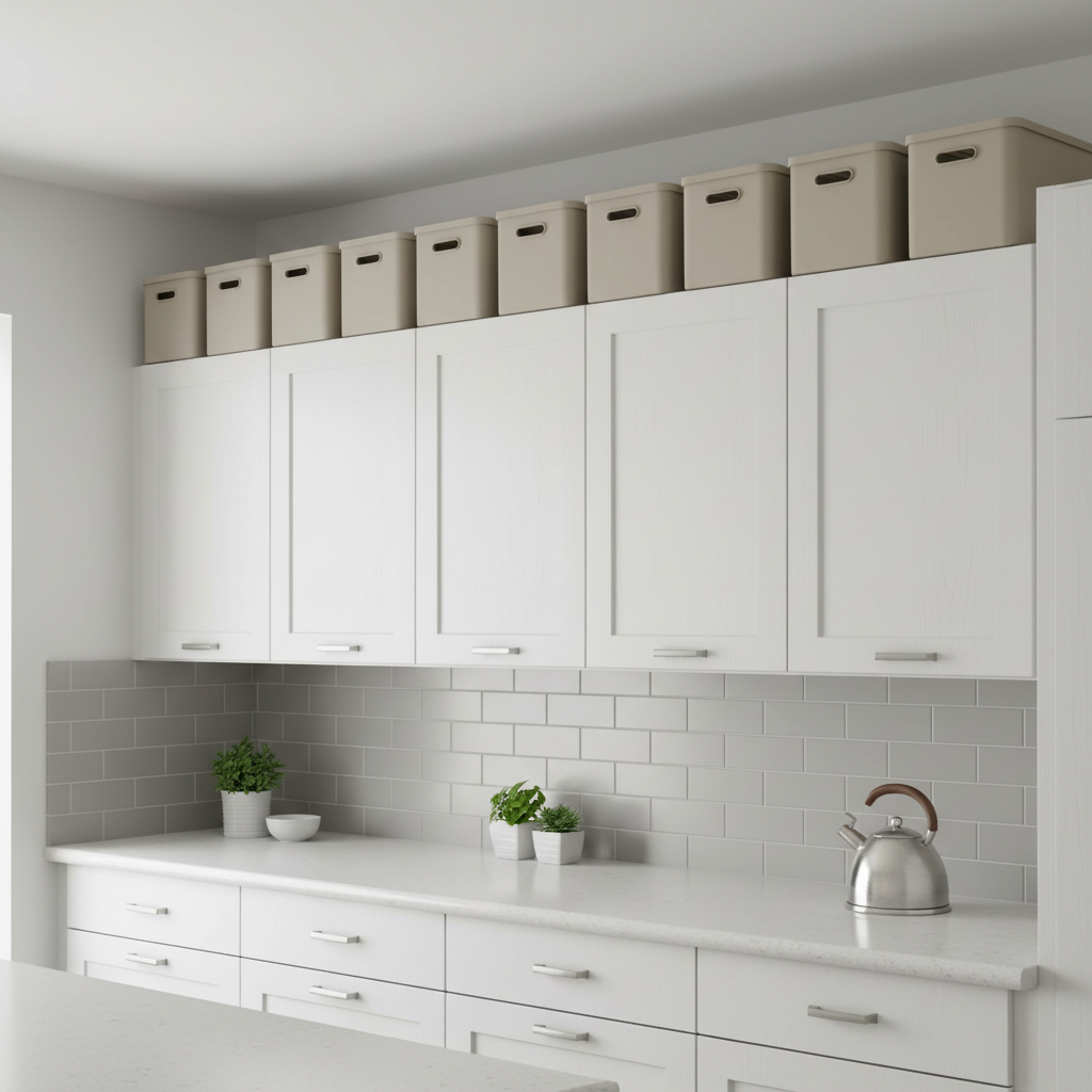 Úložný box s víkem ALBU LIGHT béžový